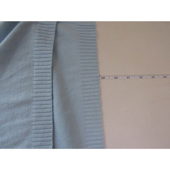 Joseph A Blue Rayon Sweater sz L Lagenlook Minimalist Nautical Coastal Classic - Picture 7 of 8